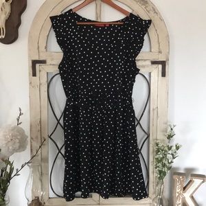 Black + White Polka Dot Dress